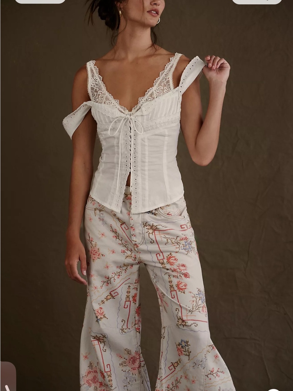 We The Free Eden Printed High Slouchy Flare Jeans